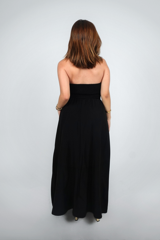 Black Strapless Maxi