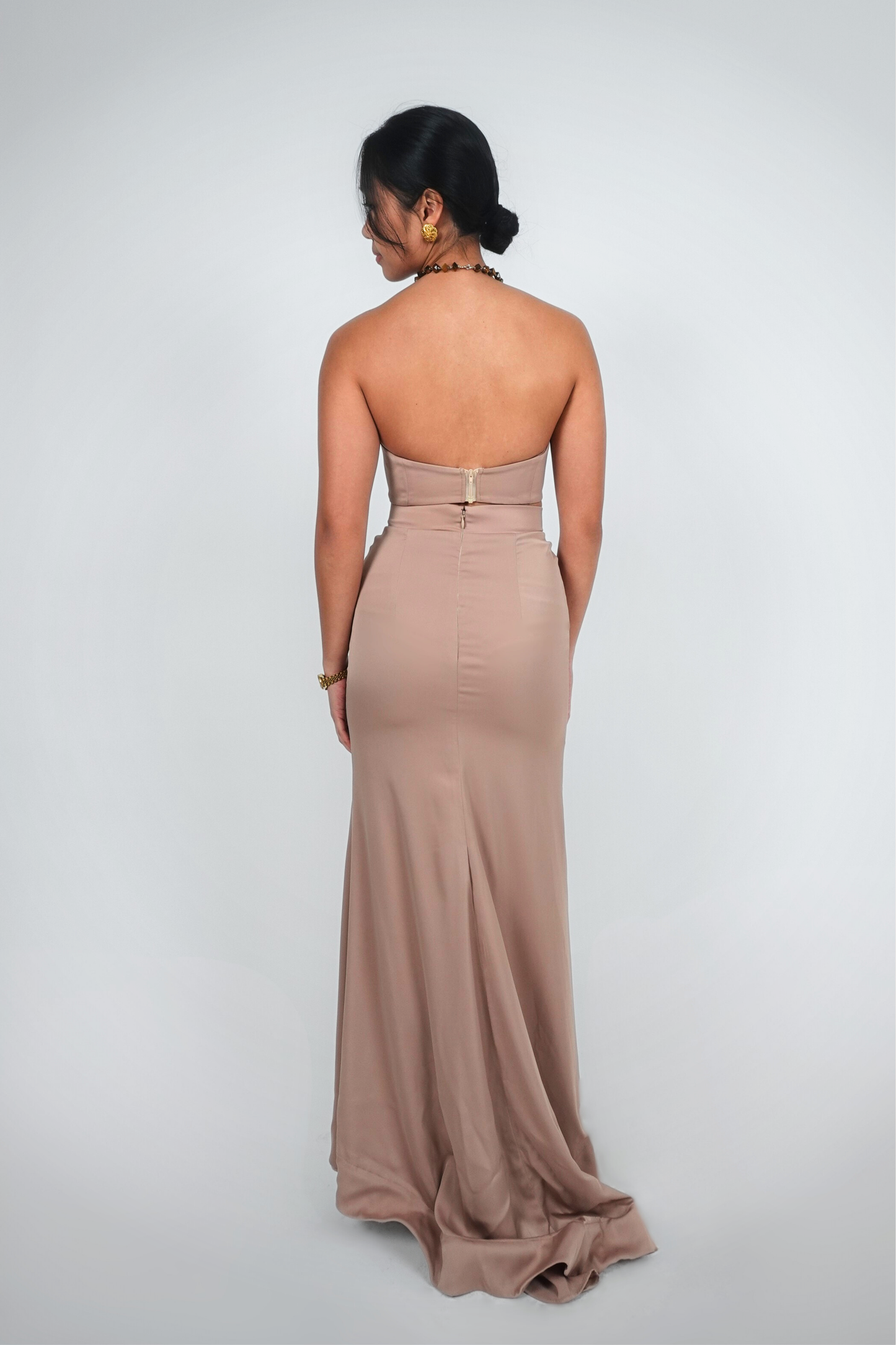 Blush Pink Two-Piece Maxi