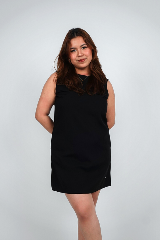 Black Sleeveless Shift Mini